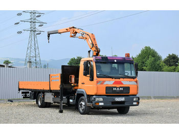Samochód ciężarowy skrzyniowy/ Platforma, Samochod ciężarowy z HDS MAN LE 8.185 Pritsche 6,20m + HLK 80a1S0: zdjęcie 1