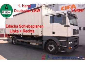 Samochód ciężarowy plandeka MAN TGA 18.350  Pritsche/Plane 1.Hand Klima Schalter: zdjęcie 1