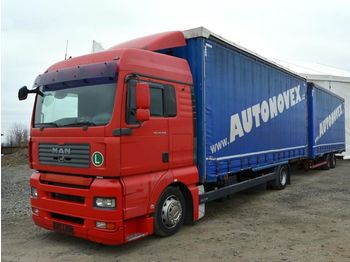 Samochód ciężarowy skrzyniowy/ Platforma MAN TGA 18.400 E5 + Schmitz ZWF 1: zdjęcie 1