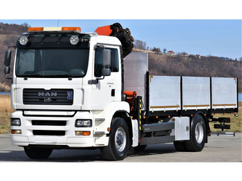 Samochod ciężarowy z HDS, Samochód ciężarowy skrzyniowy/ Platforma MAN TGA 18.440 Pritsche 6,50m +PK 16502 + FUNK/ 4x4: zdjęcie 3