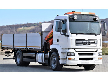 Samochod ciężarowy z HDS, Samochód ciężarowy skrzyniowy/ Platforma MAN TGA 18.440 Pritsche 6,50m +PK 16502 + FUNK/ 4x4: zdjęcie 4