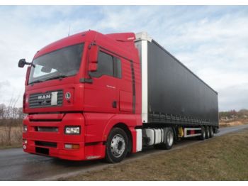 Samochód ciężarowy plandeka MAN TGA 18.440 XL MANUAL Z NACZEPĄ WIELTON MEGA: zdjęcie 1