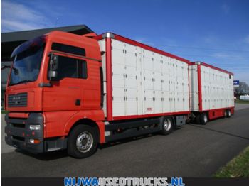 Ciężarówka do przewozu zwierząt MAN TGA 18 440 XXL Triple stock + Trailer: zdjęcie 1