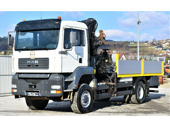 Samochód ciężarowy skrzyniowy/ Platforma, Samochod ciężarowy z HDS MAN TGA 18.480 Pritsche 4,80m + HIAB300-3 / 4x4 !!: zdjęcie 1