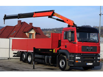 Samochód ciężarowy skrzyniowy/ Platforma MAN TGA 26.350 Pritsche 7,50m +Kran*Top Zustand!: zdjęcie 1
