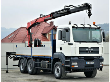 Samochód ciężarowy skrzyniowy/ Platforma MAN TGA 26.350 Pritshe 5,70m+Kran*6x4Top Zustand!!: zdjęcie 1