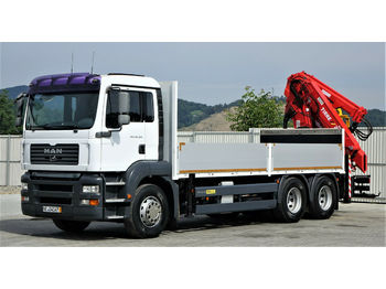 Samochód ciężarowy skrzyniowy/ Platforma MAN TGA 26.360 Pritsche 6,25m+Kran+ JIB 22m *6x4*: zdjęcie 1