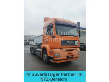 Ciężarówka hakowiec MAN TGA 26.430 Abroller Retarder MEILLER  grüne Plak: zdjęcie 1