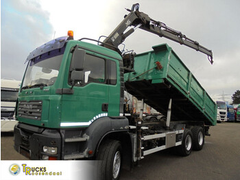 Samochod ciężarowy z HDS MAN TGA 26.430 + Kipper + Hiab XS 166 Crane + 6x4: zdjęcie 1