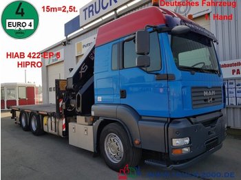 Samochód ciężarowy skrzyniowy/ Platforma MAN TGA 26.430 Kran Hiab 422 EP-5 41T/M FB 15m=2.5t.: zdjęcie 1