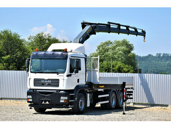 Samochód ciężarowy skrzyniowy/ Platforma, Samochod ciężarowy z HDS MAN TGA 26.430 Pritsche 6,20m +PK 29002 + FUNK/6x4: zdjęcie 1