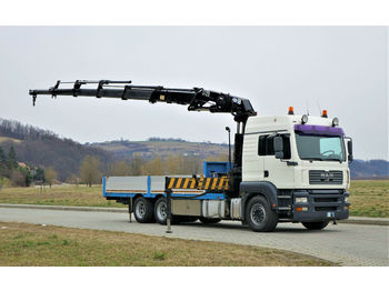 Samochód ciężarowy skrzyniowy/ Platforma MAN TGA 28.350 Pritsche 6,30m+KraN/FUNK*Top Zustand!: zdjęcie 1