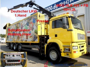 Samochód ciężarowy furgon MAN TGA 32.390 Schubboden 57m³ Kran 10m Müll Presse: zdjęcie 1