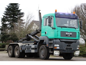 Ciężarówka kontenerowiec/ System wymienny MAN TGA 33/350 !!6x6!! FUL STEEL!!MANUAL!!HOOKLIFT!!: zdjęcie 1
