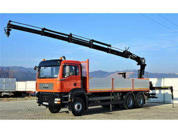 Samochód ciężarowy skrzyniowy/ Platforma MAN TGA 33.350 Pritsche 6,90m+Kran/FUNK*Top Zustand!: zdjęcie 1