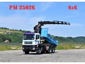 Ciężarówka hakowiec, Samochod ciężarowy z HDS MAN TGA 33.410 Abrollkipper*PM 25026 + FUNK * 6x6: zdjęcie 1