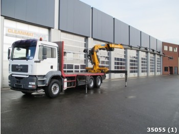 Samochód ciężarowy skrzyniowy/ Platforma MAN TGA 33.430 6x4 with Effer 34 ton/meter crane: zdjęcie 1
