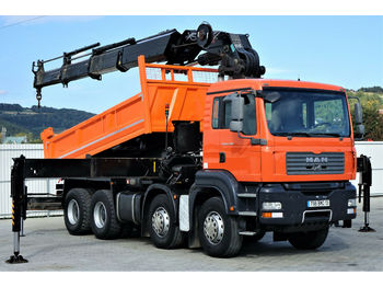 Wywrotka, Samochod ciężarowy z HDS MAN TGA 35.400 Kipper 5,00 m+KRAN/FUNK HIAB 600*8x4!: zdjęcie 1