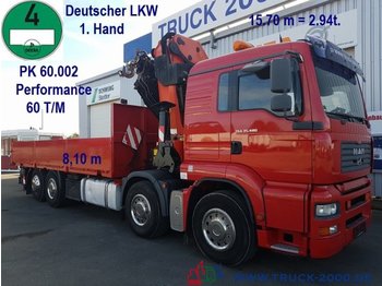 Samochód ciężarowy skrzyniowy/ Platforma MAN TGA 35.480 PK 60002 60T/M FB 8.10m Ladefläche: zdjęcie 1