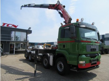 Ciężarówka kontenerowiec/ System wymienny MAN TGA 8X2 + FASSI F235XP - NCH SYSTEEM: zdjęcie 1