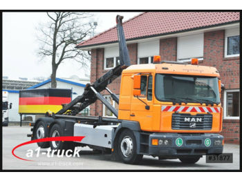 Ciężarówka hakowiec MAN TGA FE 410, Euro 3, Lenkachse, Gergen Abrollkipp: zdjęcie 1