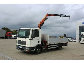 Samochód ciężarowy skrzyniowy/ Platforma, Samochod ciężarowy z HDS MAN TGL 12.210, PALFINGER PK 8500: zdjęcie 1