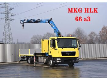 Samochod ciężarowy z HDS MAN TGL 12.220 Pritsche 6,10 m+MKG HLK 66a3/FUNK: zdjęcie 1