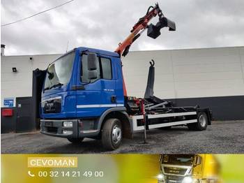 Ciężarówka hakowiec MAN TGL 12.250 euro5 container + kraan: zdjęcie 1