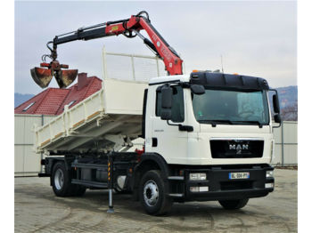 Wywrotka, Samochod ciężarowy z HDS MAN TGM 15.250 Kipper 4,10 m+KRAN/FUNK: zdjęcie 1