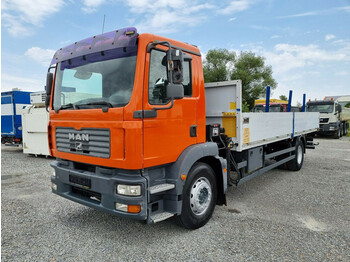 Samochód ciężarowy skrzyniowy/ Platforma, Samochod ciężarowy z HDS MAN TGM 18.240 Pritsche + Kran 4x2 Euro 4 (5): zdjęcie 1