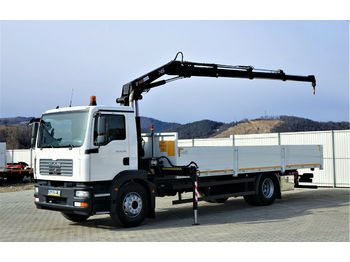 Samochód ciężarowy skrzyniowy/ Platforma MAN TGM 18.280 Pritsche 7,20m+Kran/FUNK* Topzustand!: zdjęcie 1