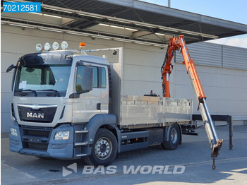 Samochód ciężarowy skrzyniowy/ Platforma, Samochod ciężarowy z HDS MAN TGS 18.400 4X2 Manual Terex 135.2-A2 Kran Crane Navi Euro 6: zdjęcie 5