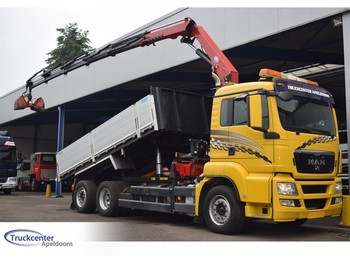Samochód ciężarowy skrzyniowy/ Platforma MAN TGS 26.360, 17 t/m HMF, Euro 5, 6x2, Truckcenter Apeldoorn: zdjęcie 1