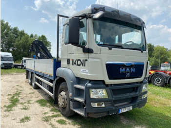 Samochód ciężarowy skrzyniowy/ Platforma, Samochod ciężarowy z HDS MAN TGS 26.400 6x4 BL - Pritsche + Crane HIAB211E1 HIDUO + FUNK: zdjęcie 1
