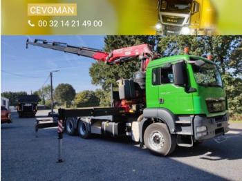 Samochód ciężarowy skrzyniowy/ Platforma MAN TGS 26.400 6x4 crane 45Tm: zdjęcie 1