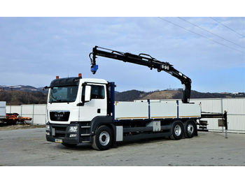 Samochód ciężarowy skrzyniowy/ Platforma MAN TGS 26.400 Pritsche 7,30 m+Kran/FUNK*6x2!: zdjęcie 1