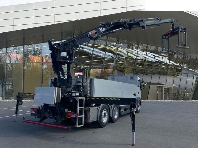 Samochód ciężarowy skrzyniowy/ Platforma, Samochod ciężarowy z HDS MAN TGS 26.420 Flatbed + crane 6x2: zdjęcie 9