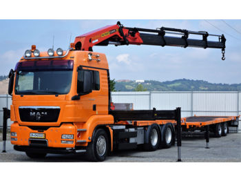 Samochód ciężarowy skrzyniowy/ Platforma MAN TGS 26.480 Pritsche 4,85m*6x4* +Kran + Anhanger!: zdjęcie 1