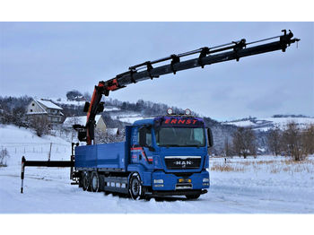 Samochód ciężarowy skrzyniowy/ Platforma MAN TGS 26.480 Pritsche 6,90 m+Kran/FUNK*Topzustand!: zdjęcie 1