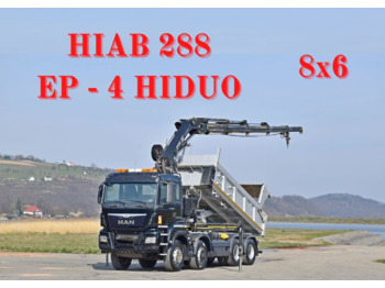 Wywrotka, Samochod ciężarowy z HDS MAN TGS 35.380 * HIAB 288 EP - 4 HIDUO + FUNK * 8x6: zdjęcie 1