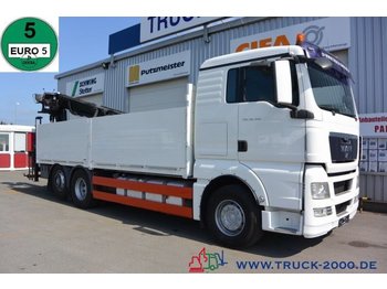 Samochód ciężarowy skrzyniowy/ Platforma MAN TGX 26.480 Hiab Kran 185 K 11m = 1.5 to Intarder: zdjęcie 1