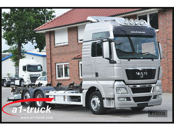 Ciężarówka kontenerowiec/ System wymienny MAN TGX 26.480 LL, BDF 7.45, LBW, Lenkachse, NAVI: zdjęcie 1