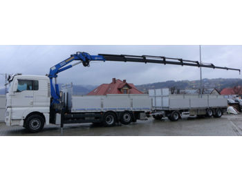 Samochód ciężarowy skrzyniowy/ Platforma MAN TGX 26.480 Pritsche 6,30m*6x2*+ Kran Topzustand!: zdjęcie 1