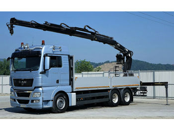 Samochód ciężarowy skrzyniowy/ Platforma MAN TGX 28.480 Pritsche 6,60m + Kran * 6x2: zdjęcie 1