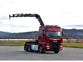 Samochod ciężarowy z HDS MAN TGX 28.480 Sattelzugmaschine + HMF 2120 K5/FUNK: zdjęcie 2