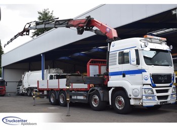 Samochód ciężarowy skrzyniowy/ Platforma MAN TGX 35.480, HMF 4220 + FJ900, Manuel, Retarder, 8x4, Truckcenter Apeldoorn: zdjęcie 1