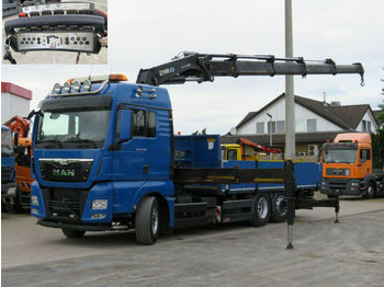 Samochód ciężarowy skrzyniowy/ Platforma, Samochod ciężarowy z HDS MAN TG-S 26.480 6x2 Pritsche Kran Hiab 477/Twistlook: zdjęcie 1