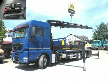 Samochód ciężarowy skrzyniowy/ Platforma MAN TG-X 26.480 6x2-2 LL Pritsche Kran Hiab 477 EP-4: zdjęcie 1