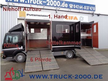 Ciężarówka do przewozu zwierząt MERCEDES-BENZ 817 Pferdetransporter 6 Pferde*Niehoff Aufbau: zdjęcie 1