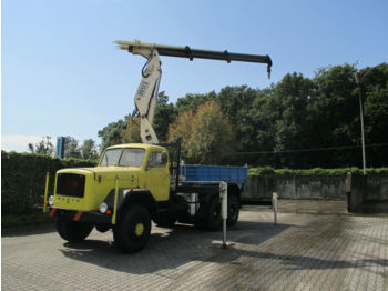 Samochód ciężarowy skrzyniowy/ Platforma Magirus Deutz 200 D 26 AK 6x6 Crane Pesci: zdjęcie 1